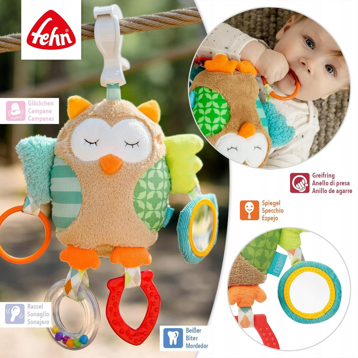 H29 Owl Activating Pendant for Stroller with Teether 0m Kind other