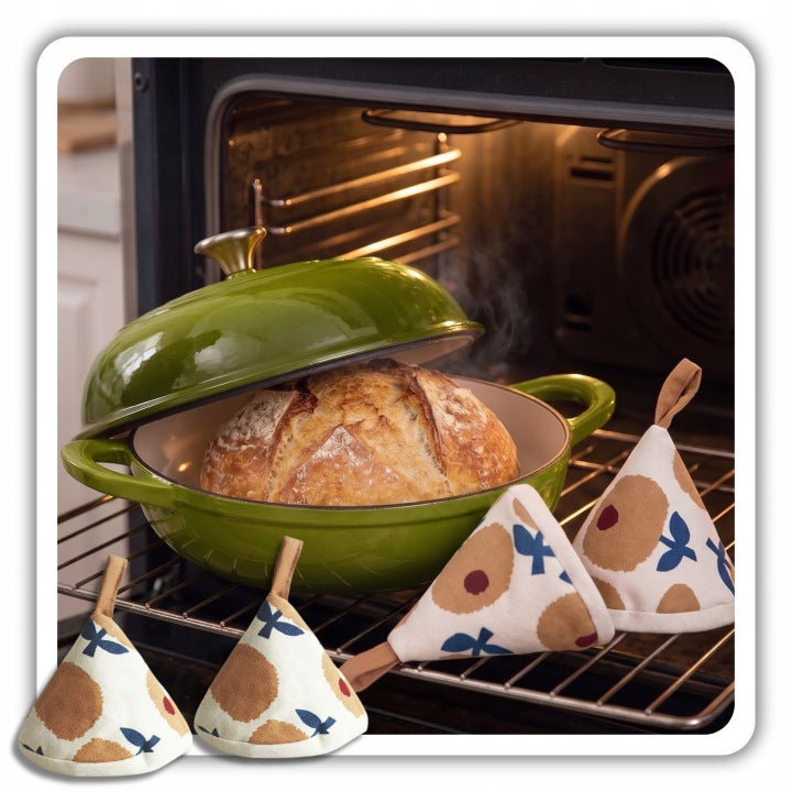 HAGE Bread pot 2 l cast iron enamel 26 cm olive green Manufacturer code DB26S-olive