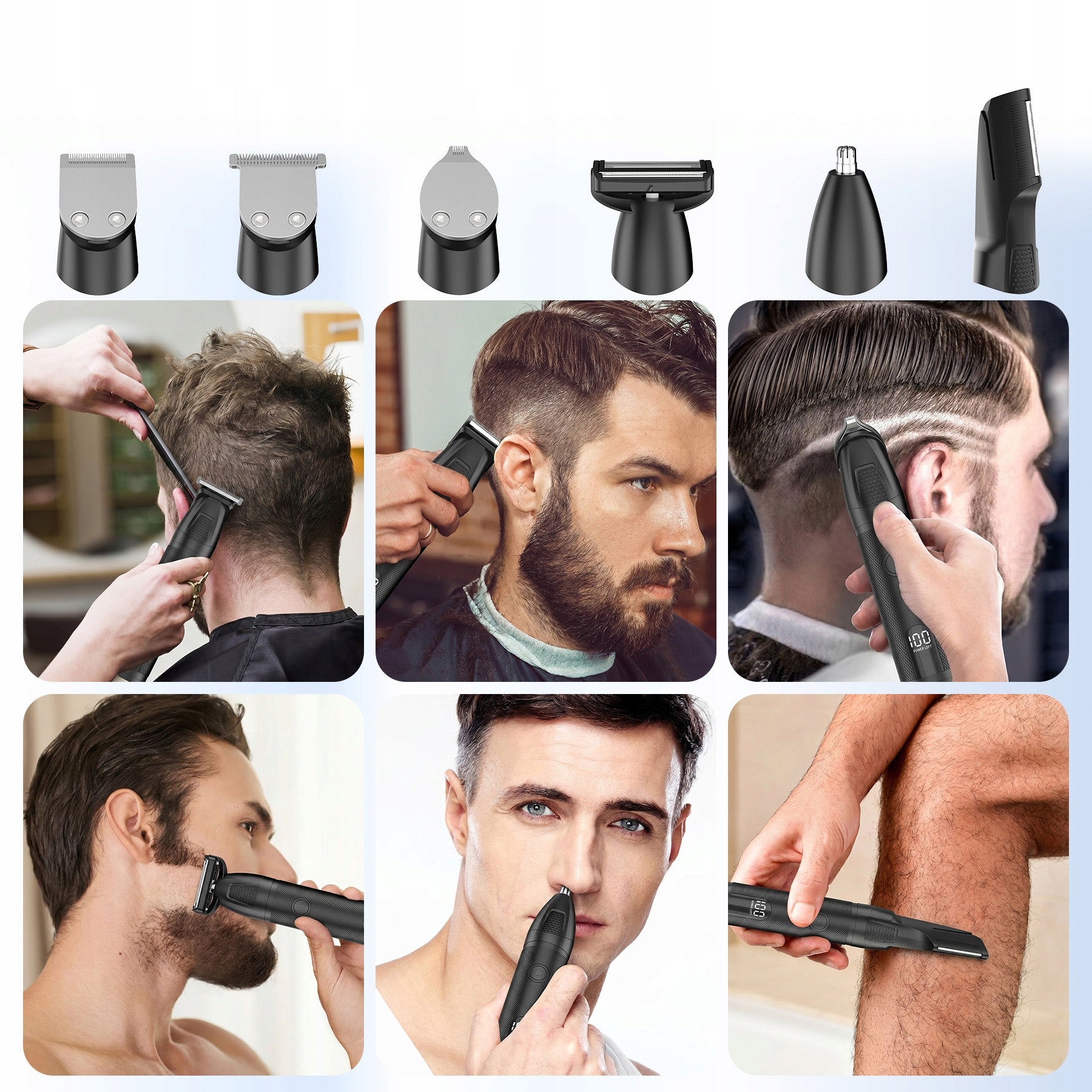 HAIR CLIPPER, BEARD, BODY TRIMMER AND SHAVER 6IN1 Manufacturer code USB