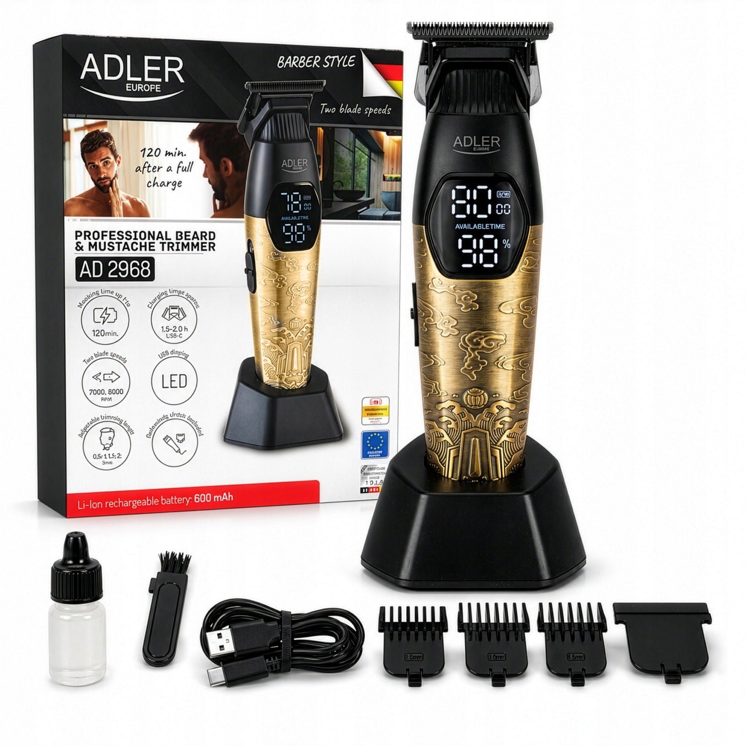HAIR CLIPPER BEARD TRIMMER MALE WIRELESS