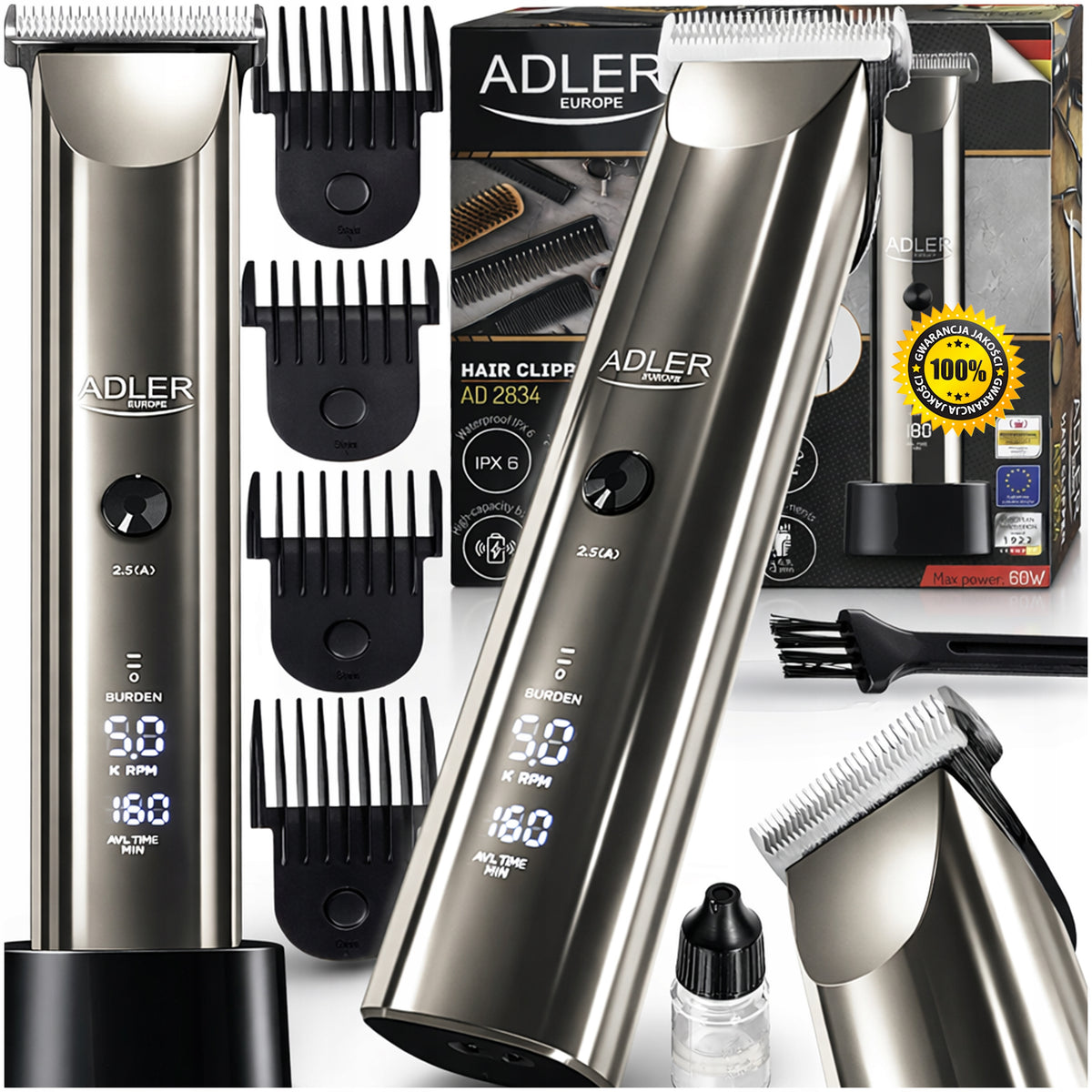 HAIR CLIPPER ELECTRIC BEARD LED DISPLAY