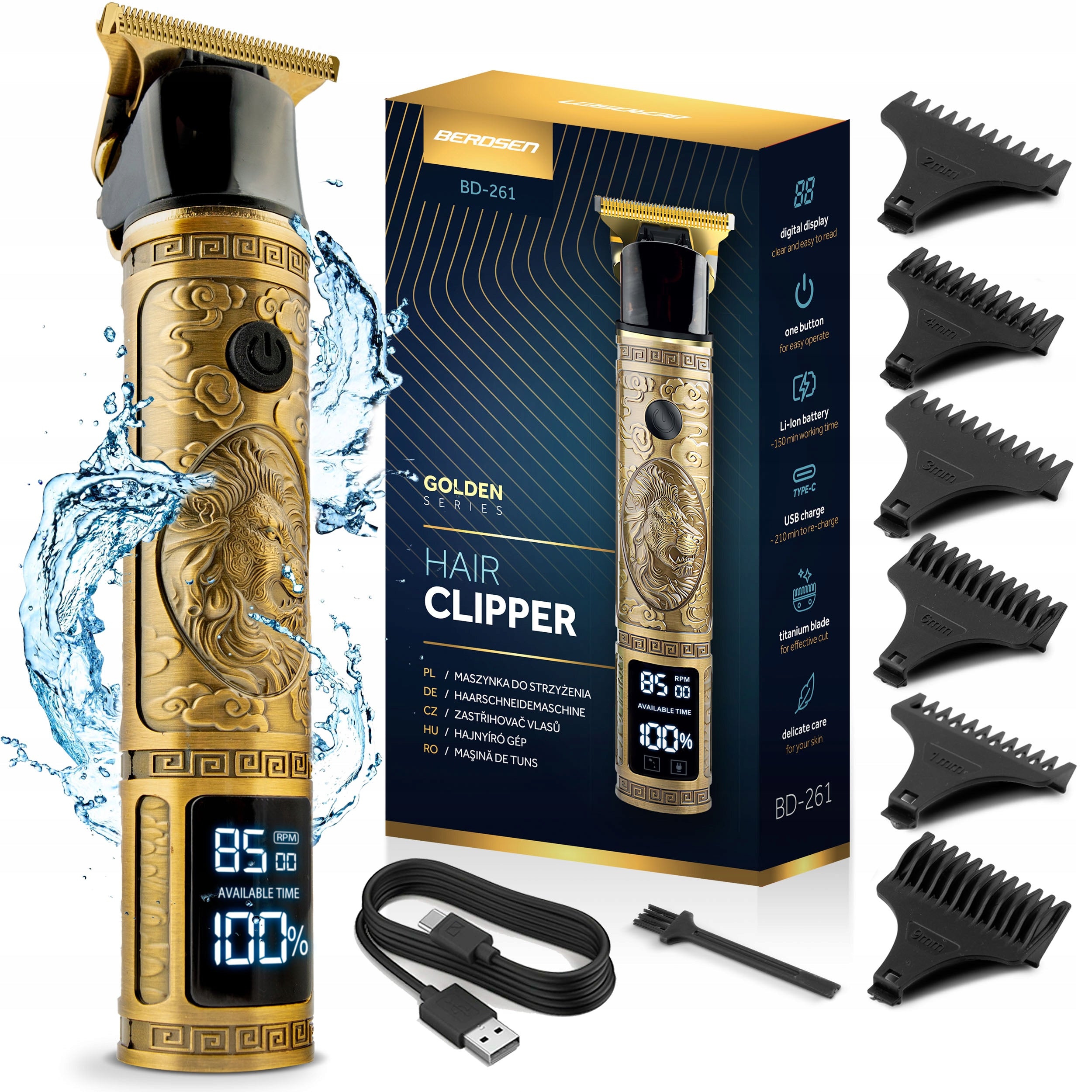 HAIR CLIPPER MULTIFUNCTIONAL BEARD TRIMMER BODY SHAVER