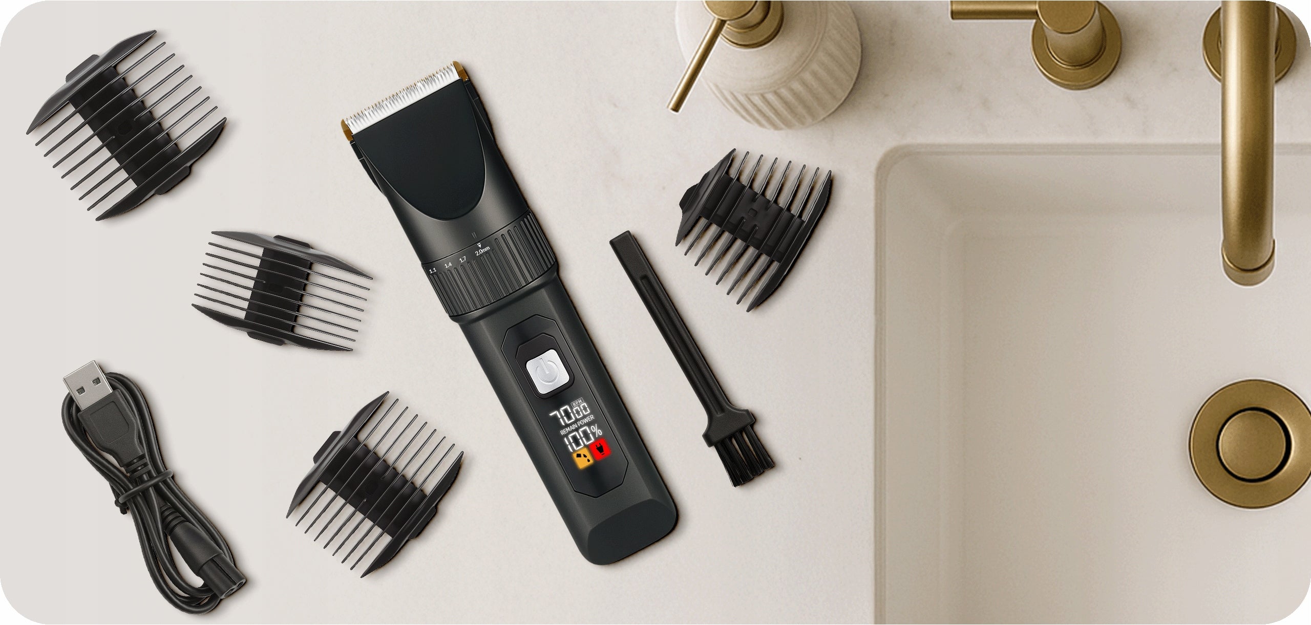 HAIR CLIPPER PROFESSIONAL FOR BEARD CUTTING BODY WIRELESS Packaging status original