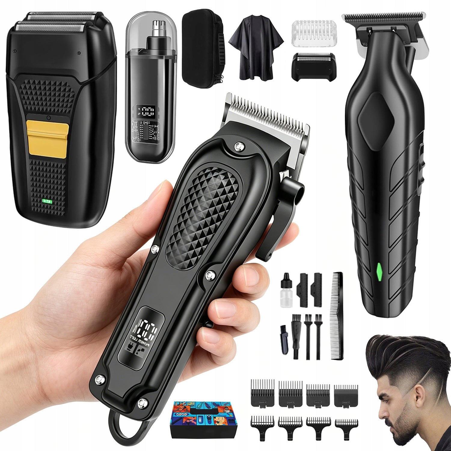 HAIR CLIPPER SET 4IN1 PROFESSIONAL WITH ELECTRIC BAG