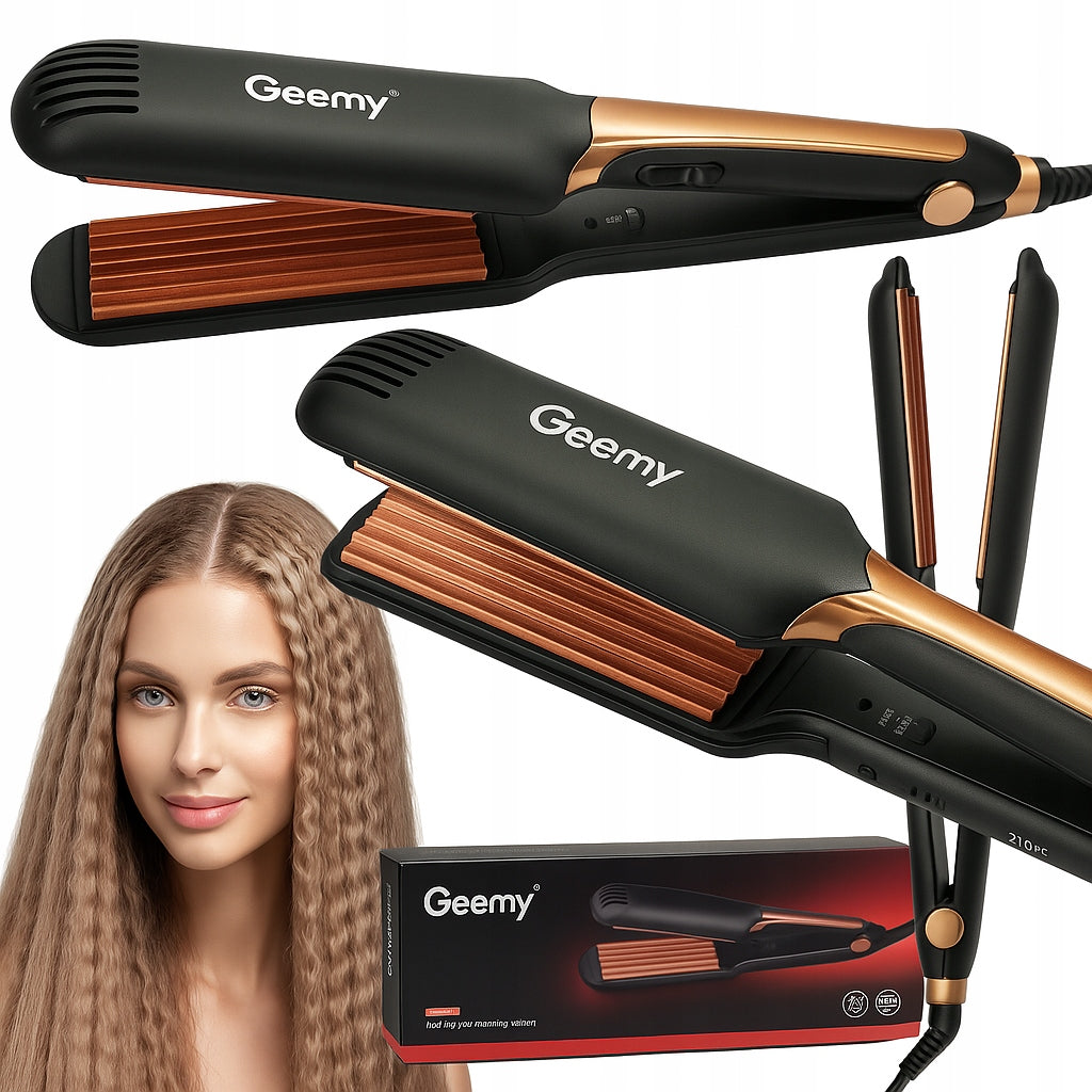 HAIR CRIMPER CERAMIC PRO IONIZATION WAVES GEEMY LIGHT