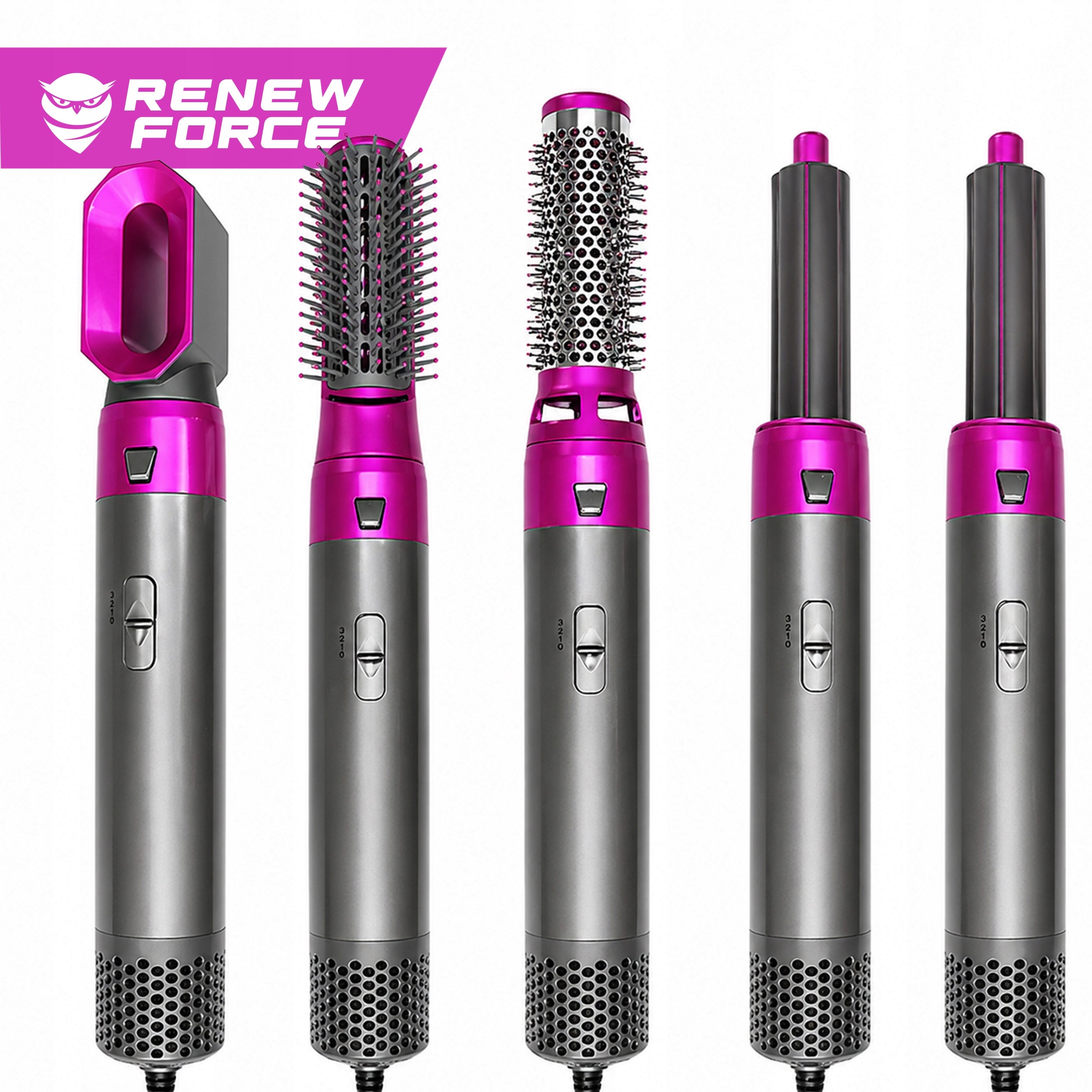 HAIR CURLER DRYER WITH STYLER BRUSH MULTIFUNCTIONAL IONIZATION 5IN1