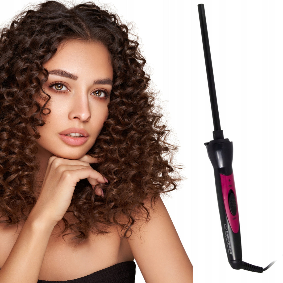 HAIR CURLER for Curling SPIRAL Curls Afro CERAMIC LED 10MM