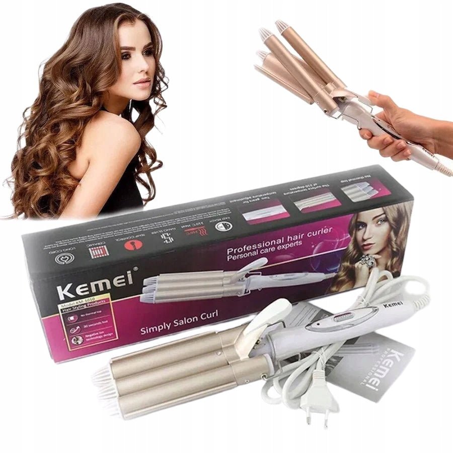 HAIR CURLING IRON HAIR INVERTER KEMEI KM-1010 STYLING SET