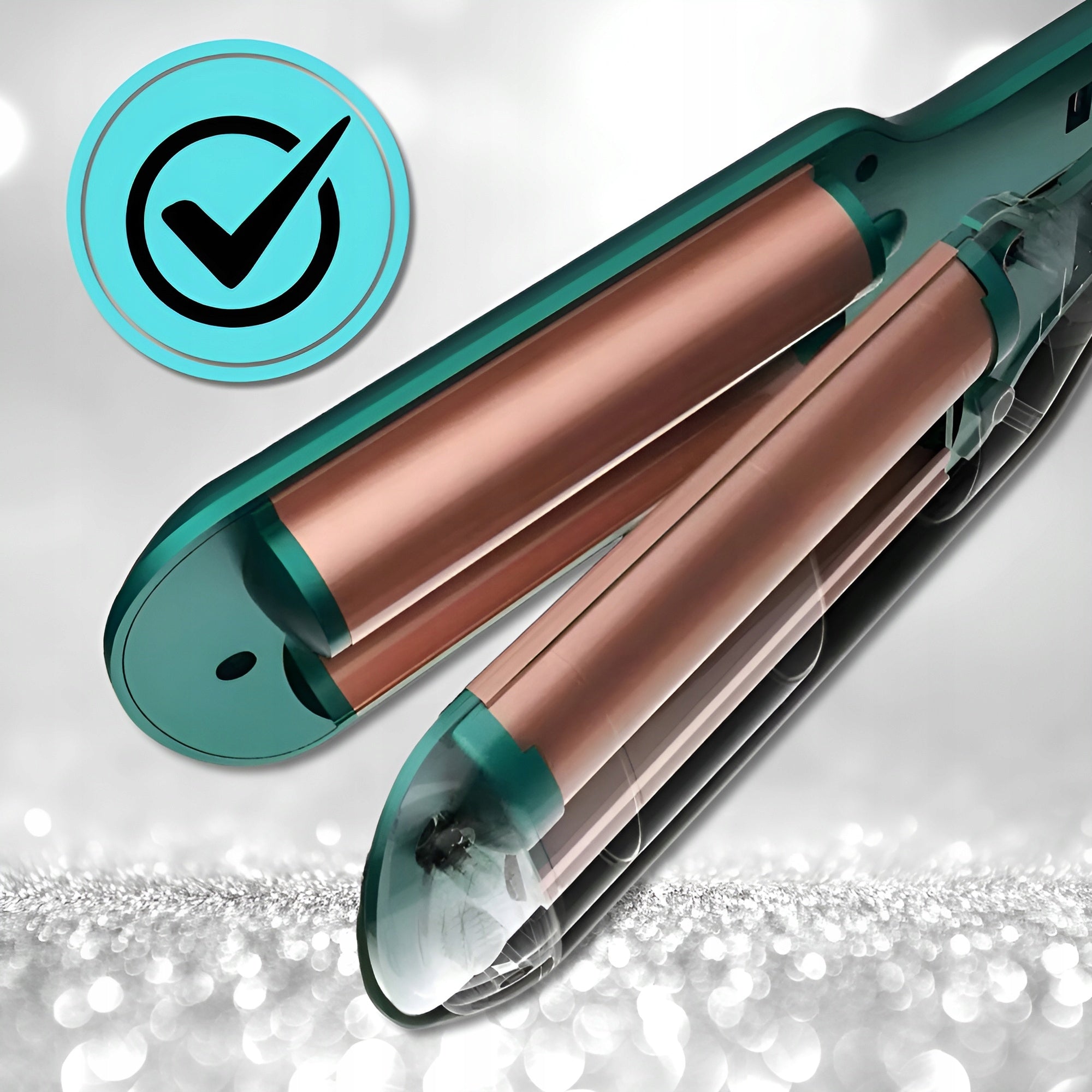 HAIR CURLING IRON KEMEI CERAMIC INVERTER CRIMPER 60W TPC 130-220 °C Manufacturer code Lokówka falownica loki karbownica ceramiczna