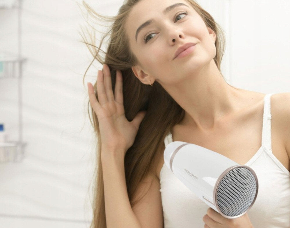 HAIR DRYER FOLDABLE PROFICARE 1400 IN Dominant color white