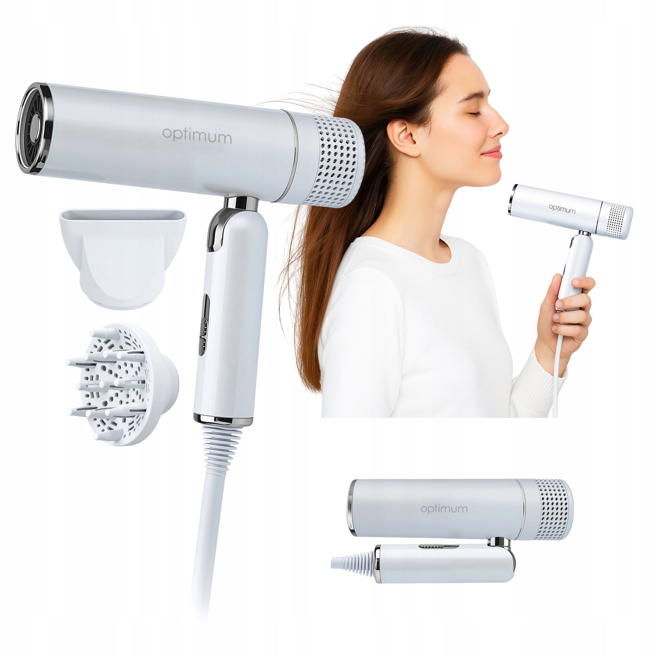 HAIR DRYER FOLDABLE TOURIST SMALL MINI FOR SUITCASE STRONG SUCKER