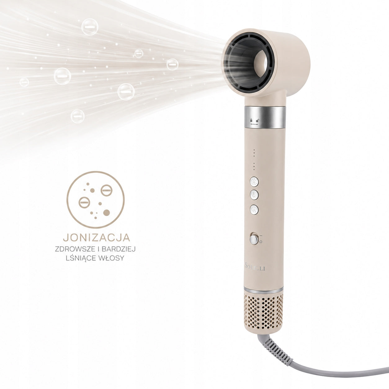 HAIR DRYER IONIZATION MULTIFUNCTIONAL 5in1 1300-1500W Manufacturer code Suszarka 1500W 5w1 z jonizacją