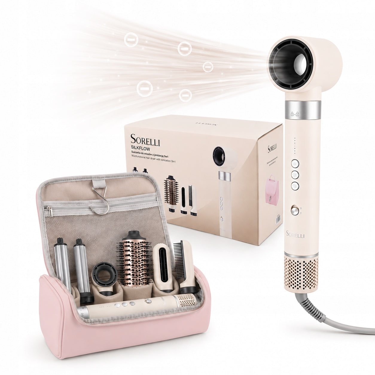 HAIR DRYER IONIZATION MULTIFUNCTIONAL 5in1 1300-1500W