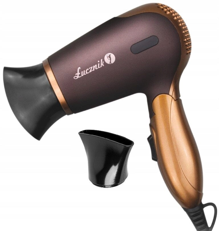 HAIR DRYER SMALL FOLDING LIGHTWEIGHT TRAVEL STRONG 1200W Brand Łucznik