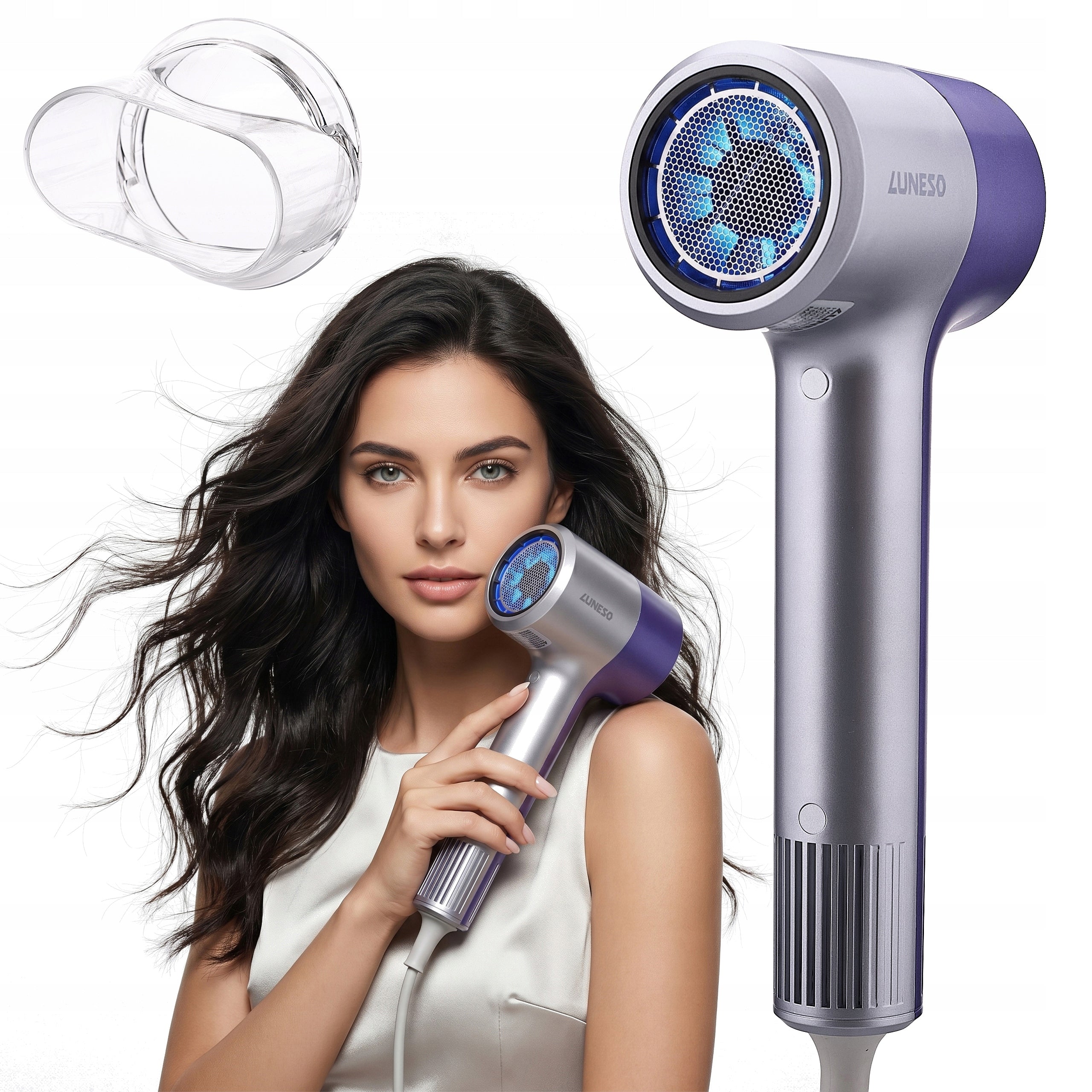 HAIR DRYER Travel Small Ionization STRONG quickly dries Luneso Light