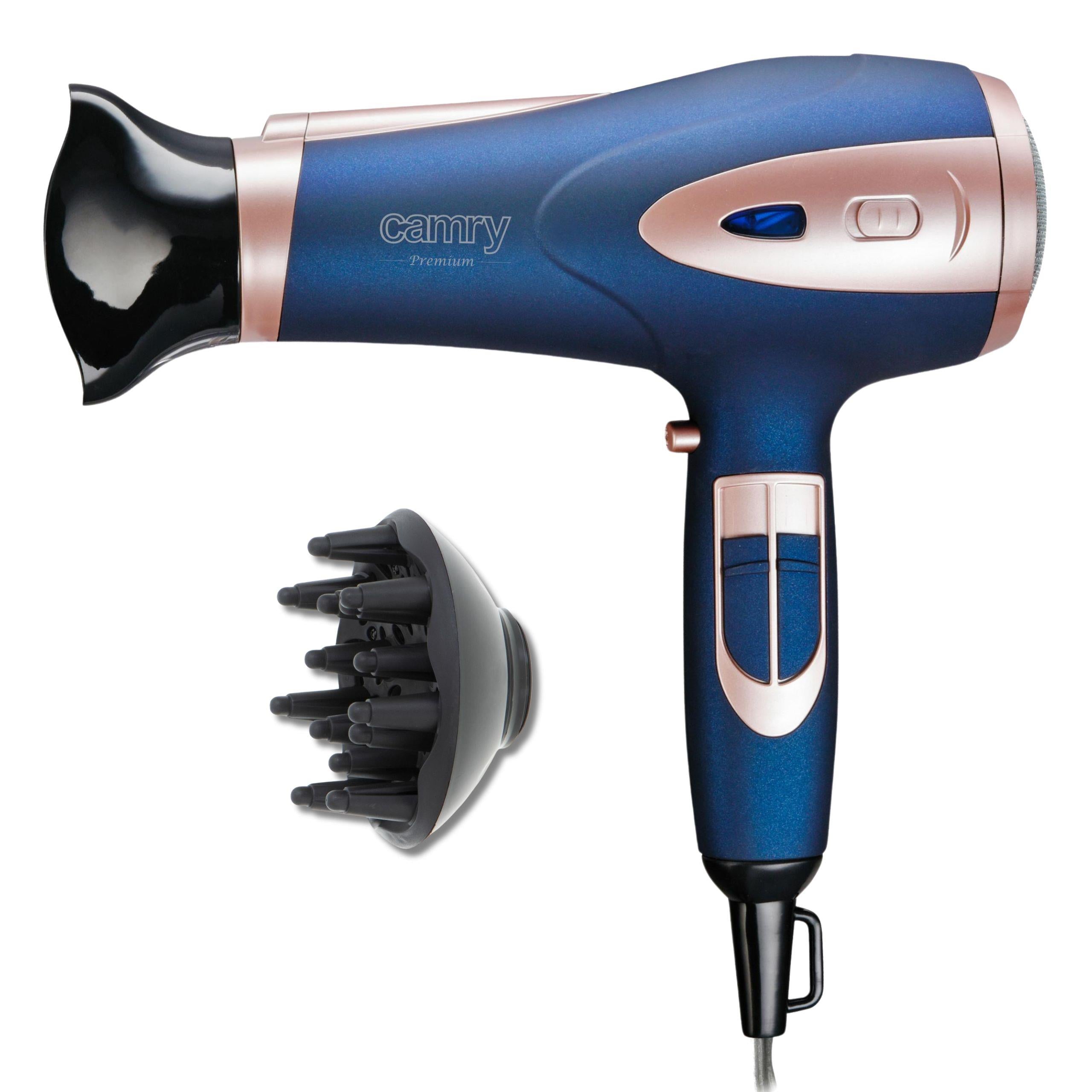 HAIR DRYER WITH IONIZATION 2400W Cold Air + Concentrator & Diffuser Packaging status original
