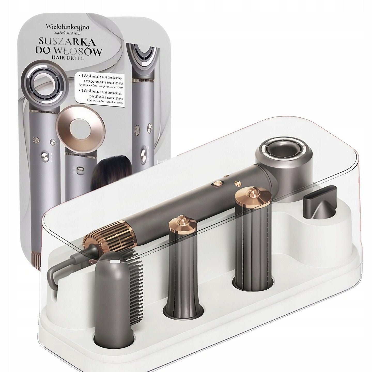 HAIR DRYER WITH IONIZATION ROTATING MULTIFUNCTIONAL STRONG 5in1 Manufacturer code SUSZARKA DO WŁOSÓW JONIZACJA DO SUSZENIA