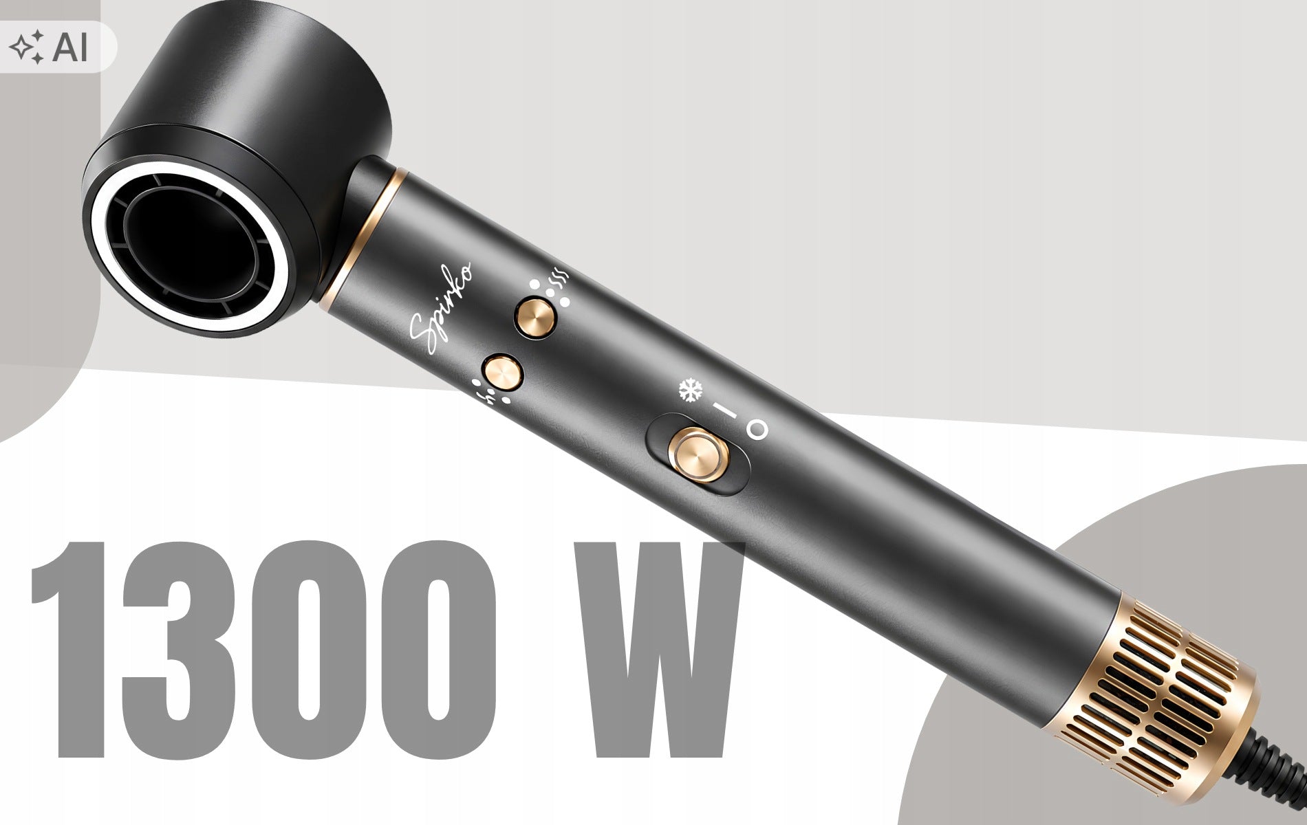 HAIR DRYER WITH IONIZATION ROTATING MULTIFUNCTIONAL STRONG 5in1 Manufacturer code SUSZARKA DO WŁOSÓW Z JONIZACJĄ DO SUSZENIA