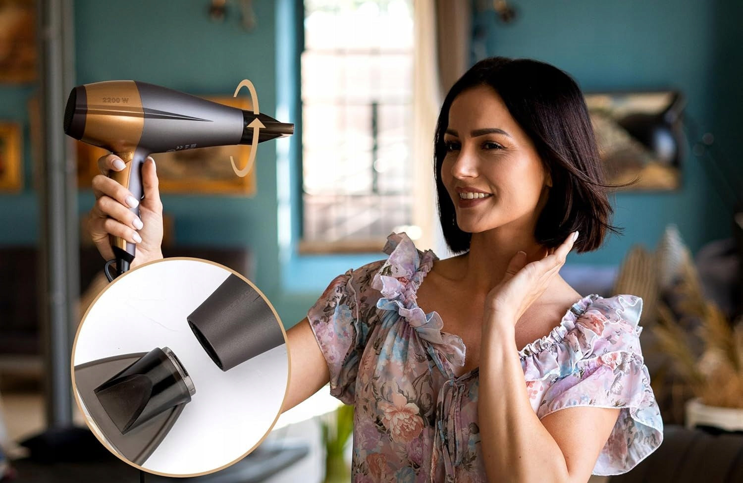 HAIR DRYER WITH IONIZATION STRONG 2200W Cold BreathING CONCENTRATOR Manufacturer code 330100