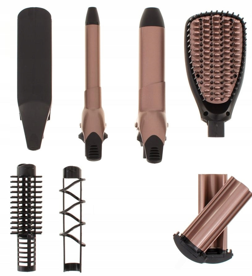 HAIR SET 5IN1 STRAIGHTENER CURLING IRON DRYER NOTCHING MACHINE 1200W CAMRY Brand Camry