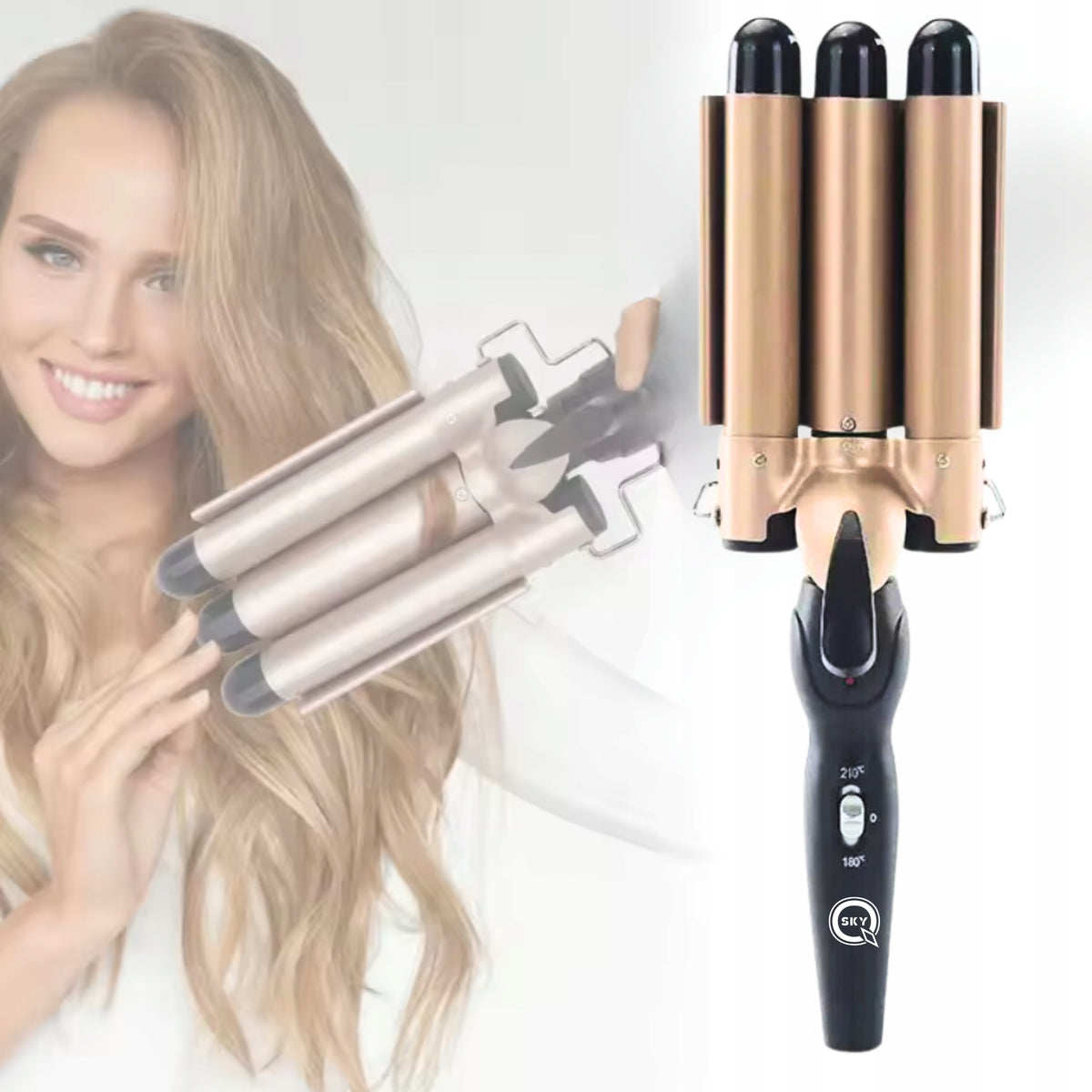 HAIR STYLING INVERTER CRIMPING CURLER TEMPERATURE CONTROL Brand QSKY