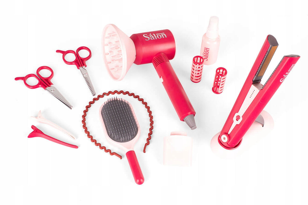 HAIRDRESSER SET STRAIGHTENER DRYER HAIRDRESSER ACCESSORIES EFFECTS Packaging status original