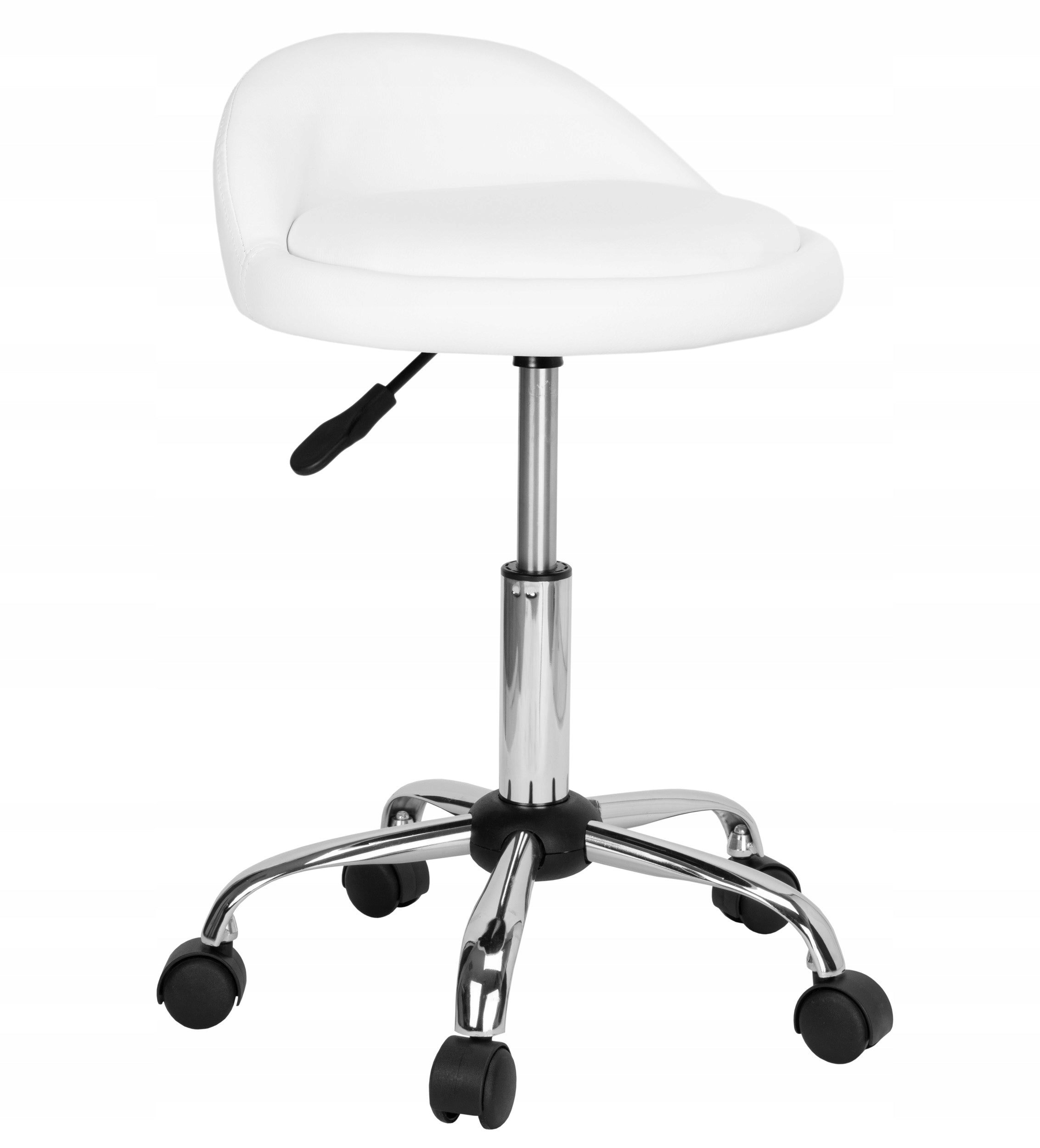 HAIRDRESSER STOOL BAR STOOL COSMETIC STOOL ADJUSTABLE ON SWIVEL WHEELS