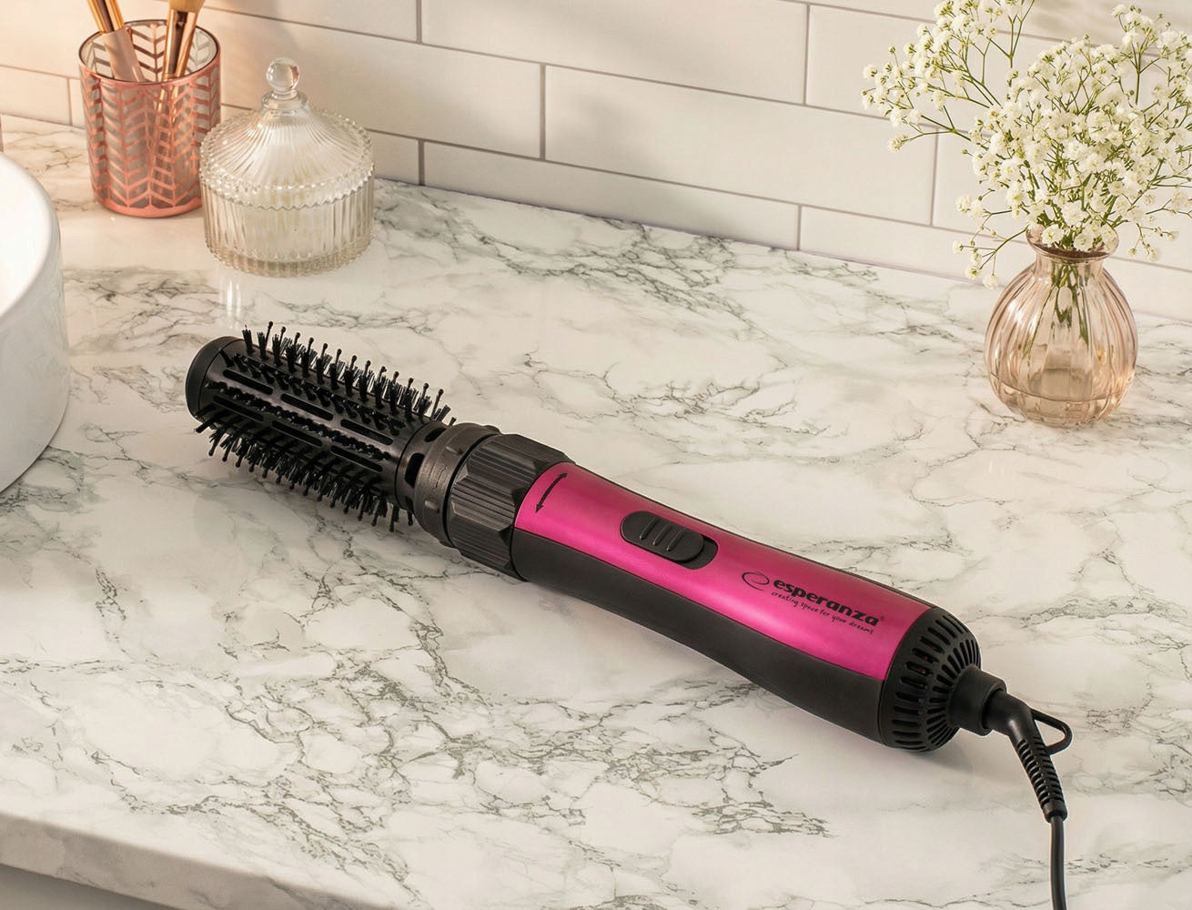 HAIRDRYER CURLER ROTATING HAIR BRUSH CURLING CURLS 1000W Manufacturer code WOHJWP-A4QAFQ12YR