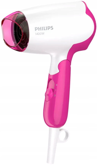 HAIRDRYER PHILIPS 1400W FOLDABLE TRAVEL SMALL PINK WHITE Packaging status original