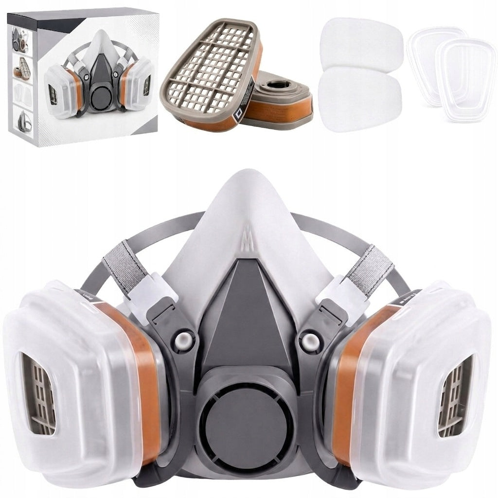 HALF MASK Protective PAINT GAS mask dust complete FILTERS M