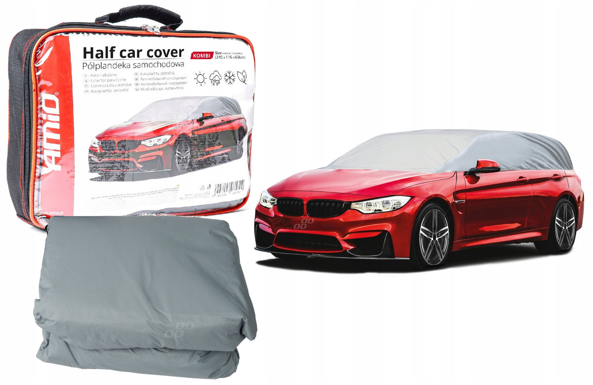 HALF TARPAULIN FOR CAR KOMBI SUV COVER WINTER SUMMER 345x116x68 cm