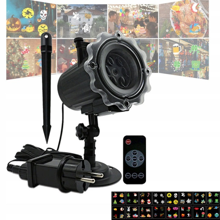 HALLOWEEN LED LASER PROJECTOR 16 DESIGNS 7W PROJECTOR FOR HOME WATERPROOF