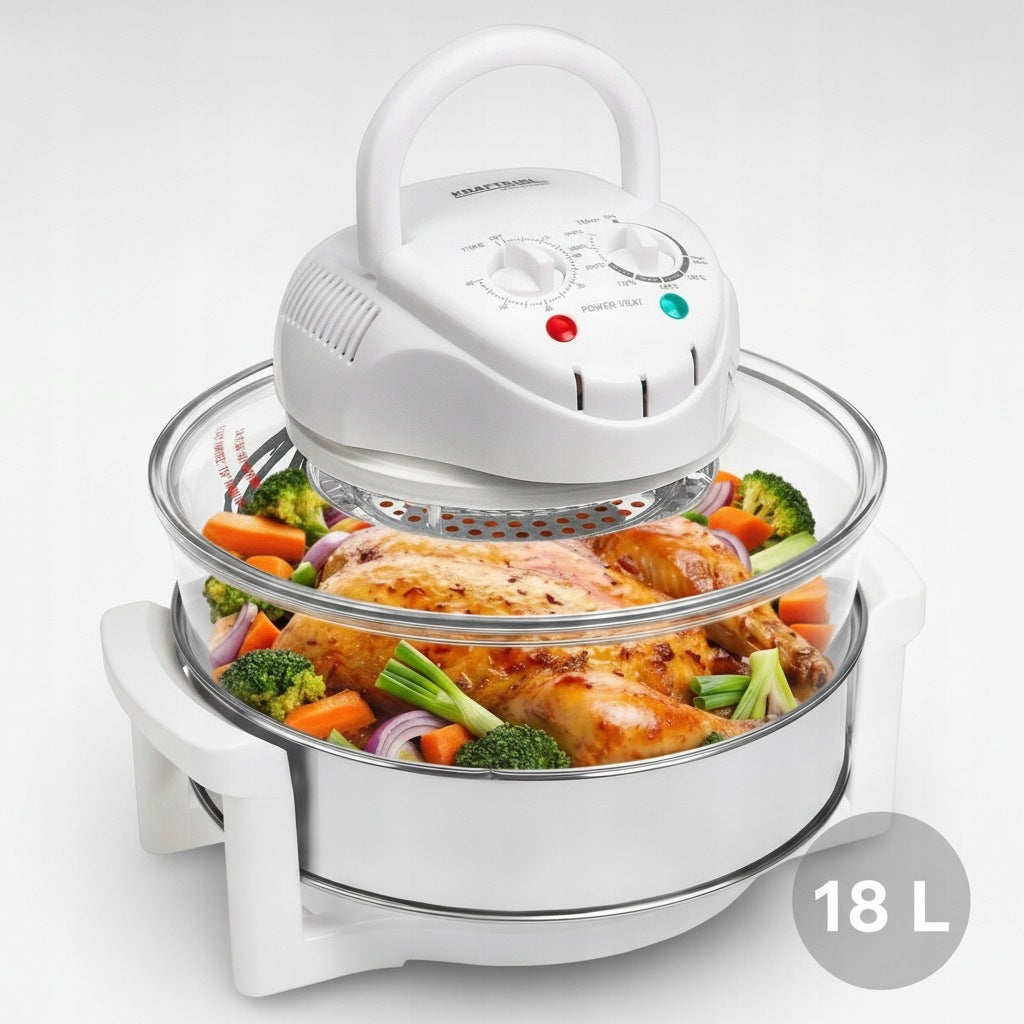 HALOGEN COMBO 18L 1500W THERMOCOUPLE FAST AND HEALTHIER COOKING Packaging status original