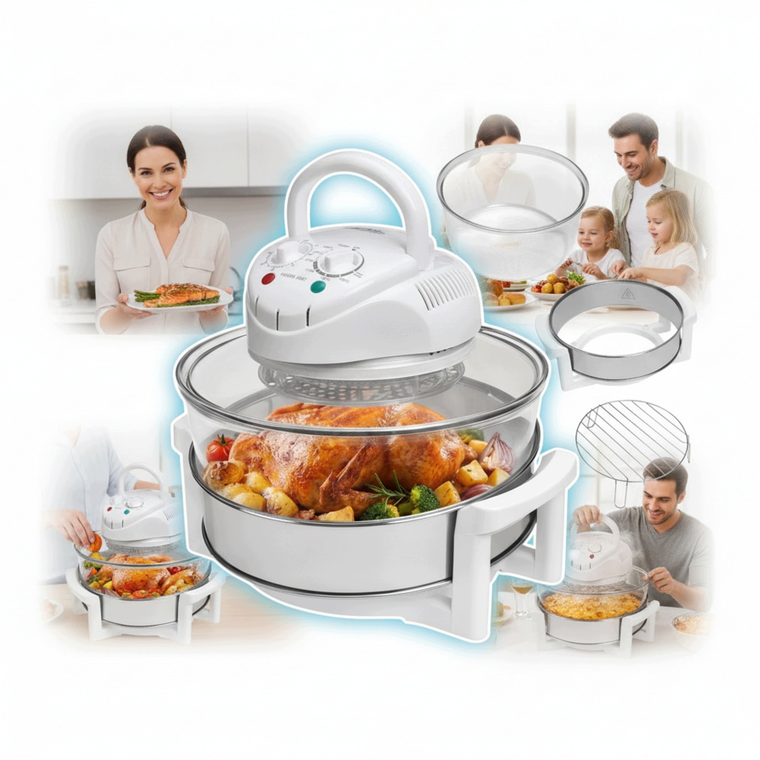 HALOGEN COMBO 18L 1500W THERMOCOUPLE FAST AND HEALTHIER COOKING