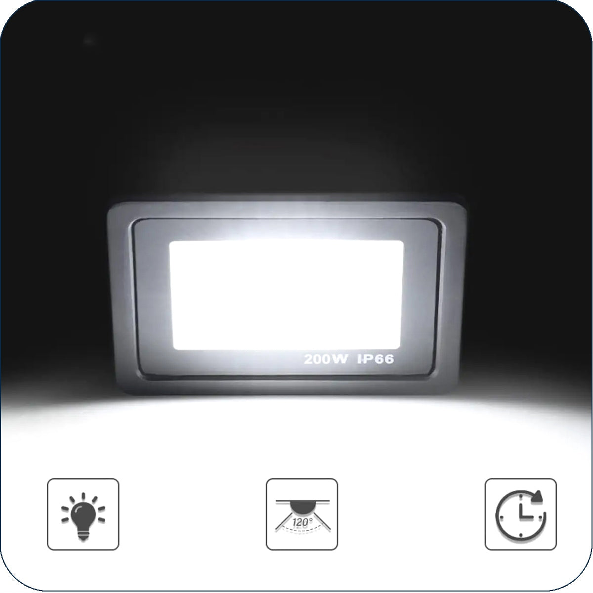 HALOGEN FLOODLIGHT LED LAMP 200W 4500lm IP66 OUTDOOR 4500K NEUTRAL Brightness 1800 lm