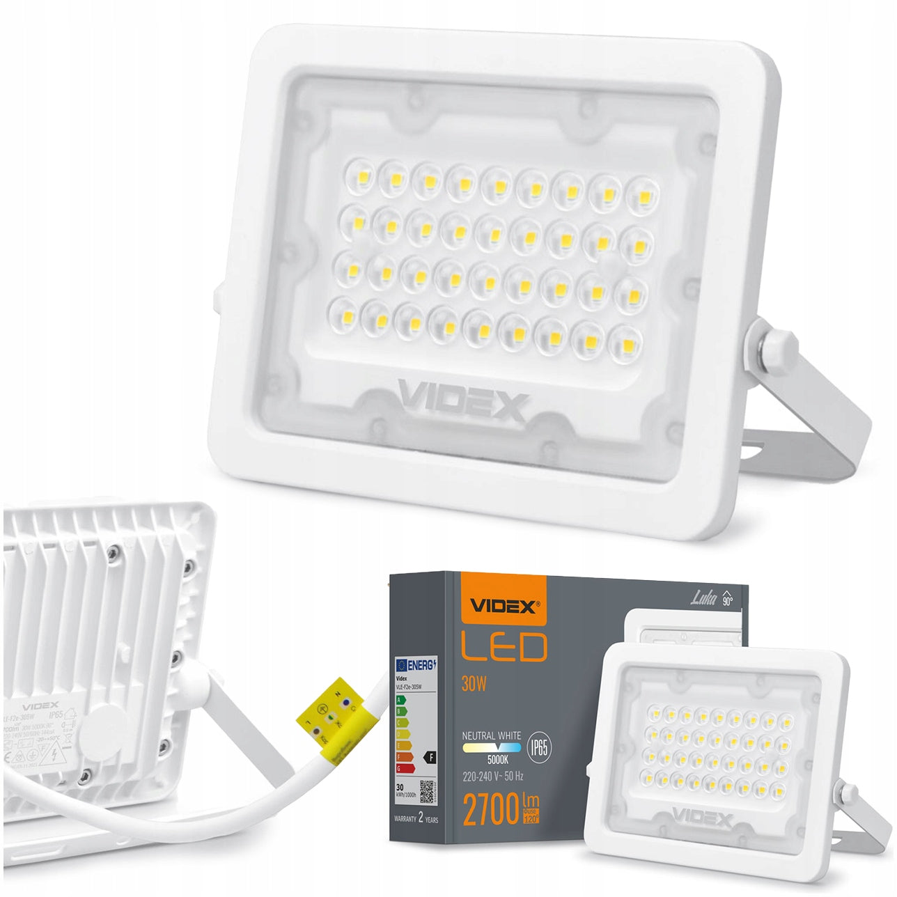 HALOGEN LED ECONOMICAL STRONG NATURAL LIGHT COLOR WHITE ALUMINUM 30W