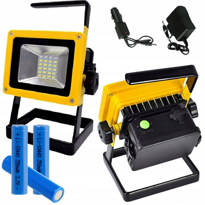 HALOGEN LED PORTABLE 30W RECHARGEABLE 2 CHARGERS 3xAKU POWERFUL LAMP