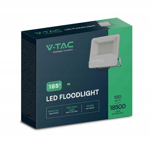HALOGEN LED PROJECTOR V-TAC 100W 185Lm/W Black VT-44105 4000K 18500lm EAN (GTIN) 3800170203457