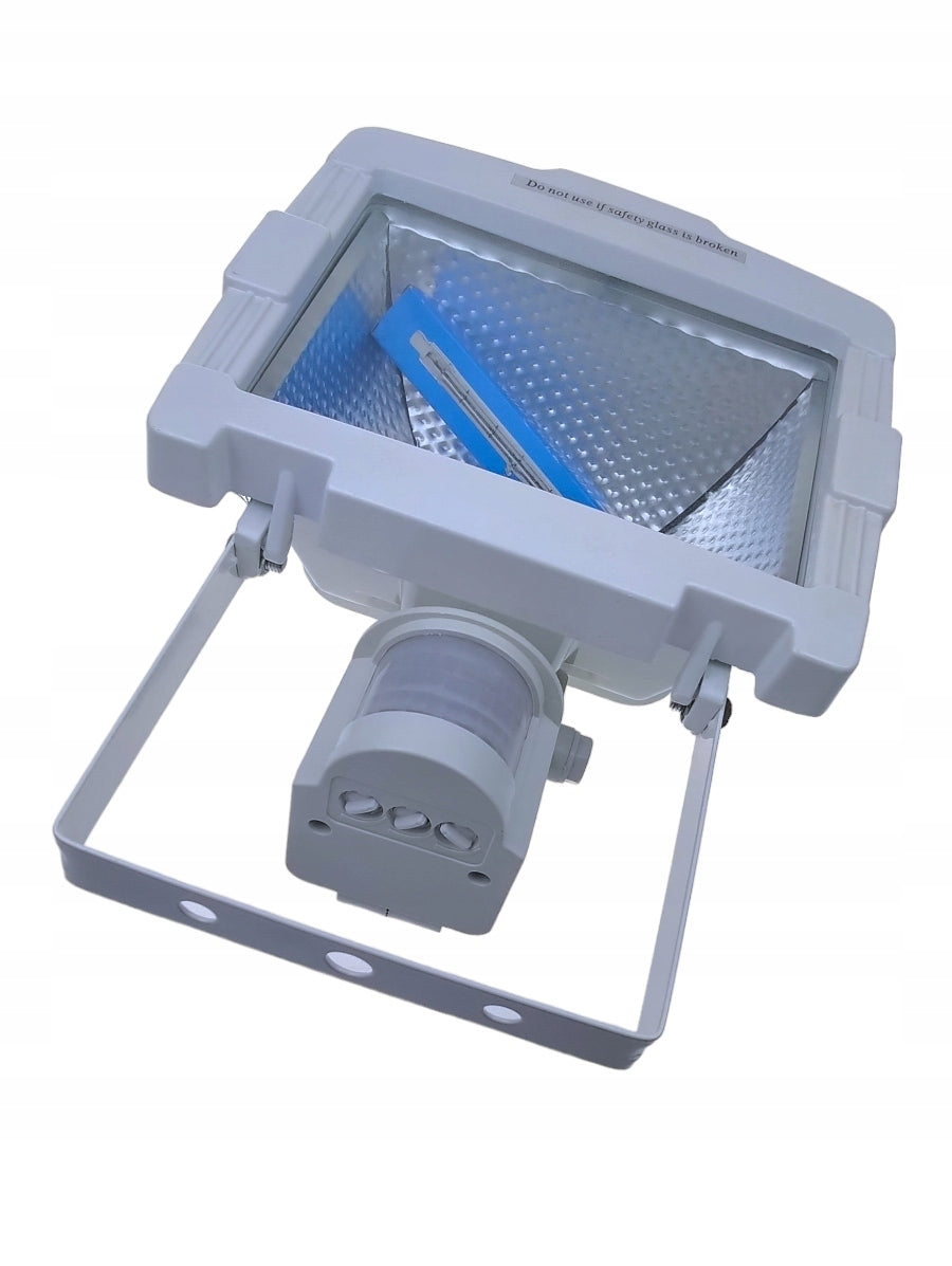 HALOGEN LUMINAIRE WITH MOTION SENSOR HALOGEN POWERFUL 500W LAMP REFLECTOR Color white