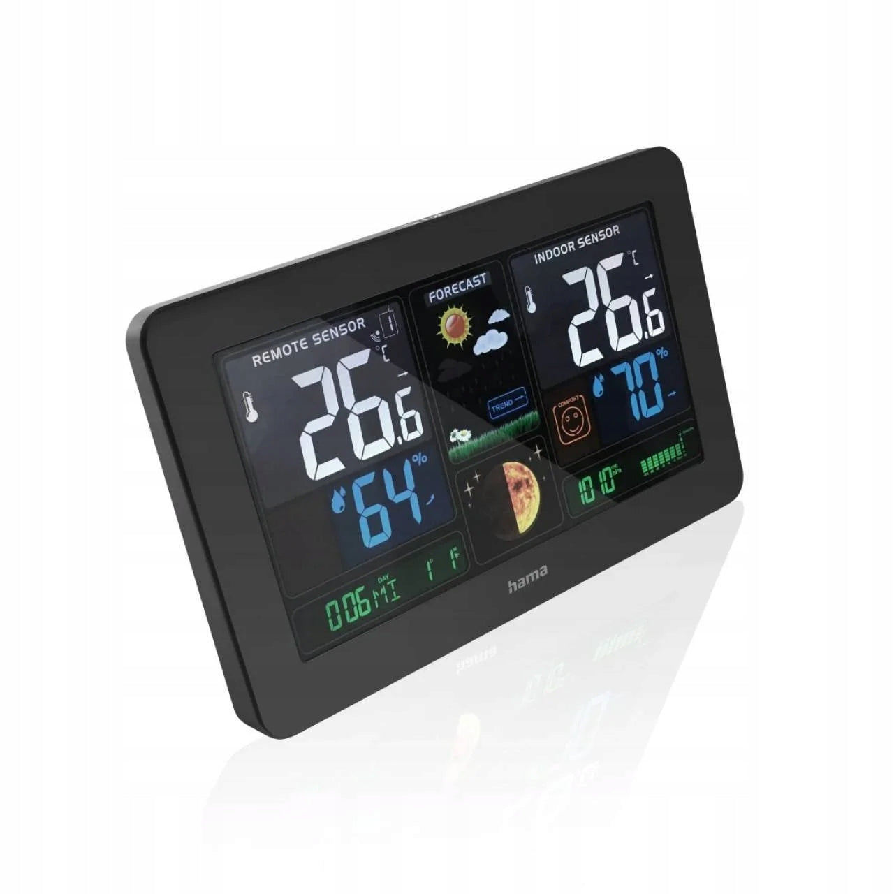 HAMA Electronic Weather Station Premium Colour LED Display, USB Packaging status original