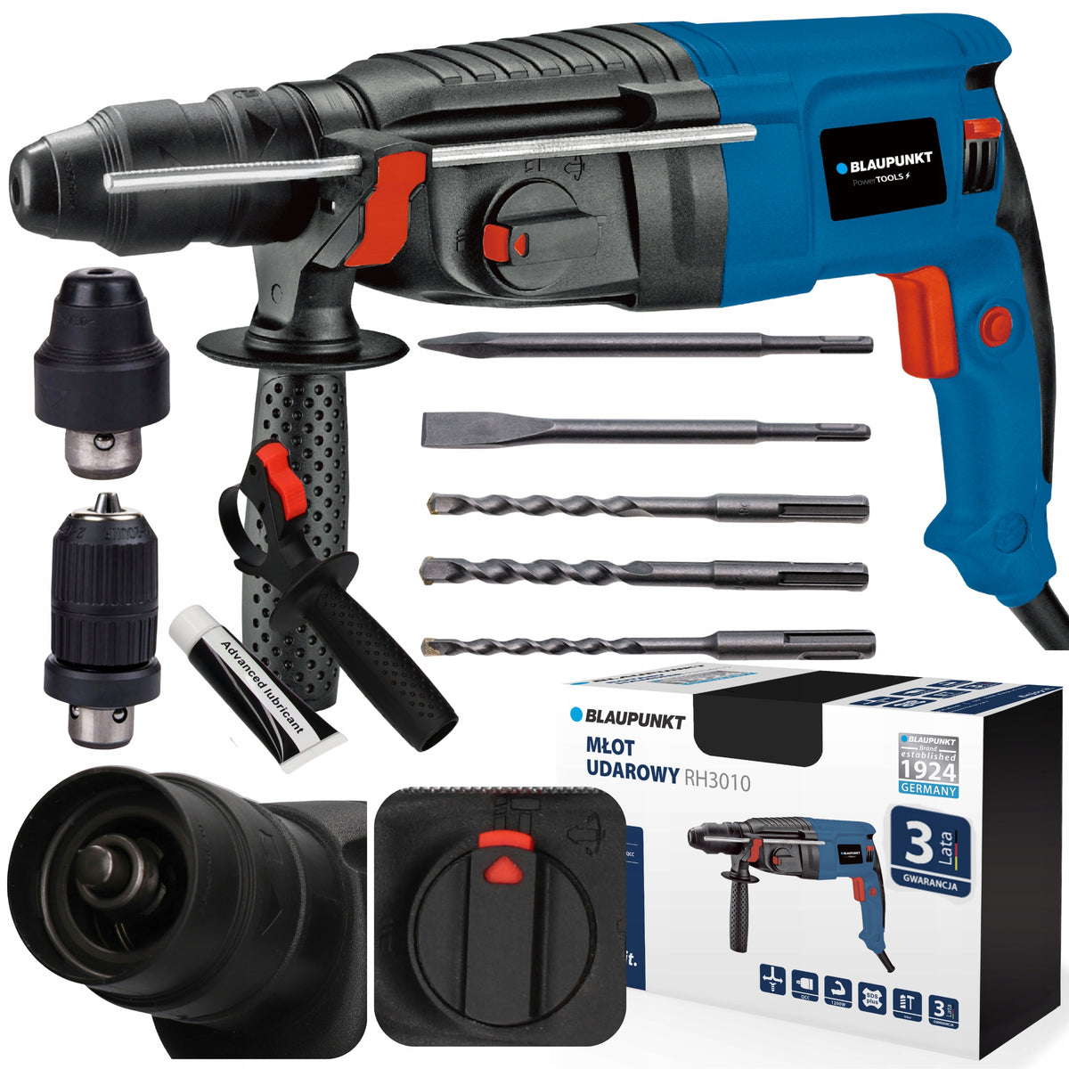 HAMMER DRILL HAMMER SDS+ 2,8J STRONG 5300 BPM SUITCASE SELF-CLAMPING