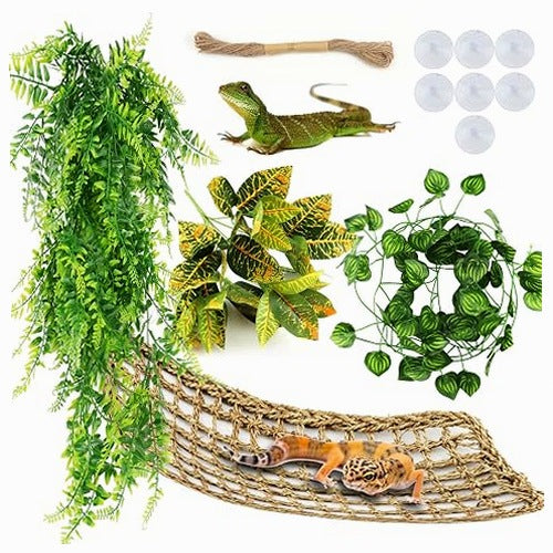HAMMOCK TERRARIUM FOR REPTILES GECKOS CHAMELEONS SET acrylic ACCESSORIES