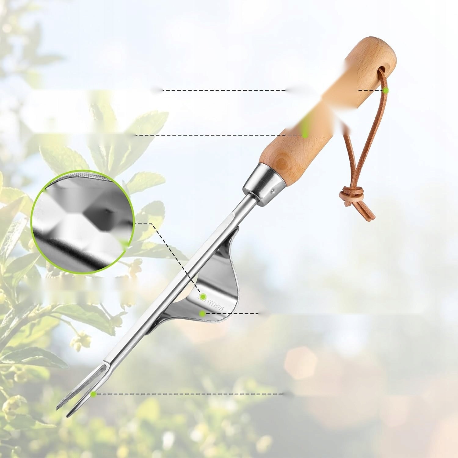 HAND BEATER FOR WEEDS STAINLESS STEEL BEECH WOOD LIGHT DURABLE Manufacturer code 5908107293514