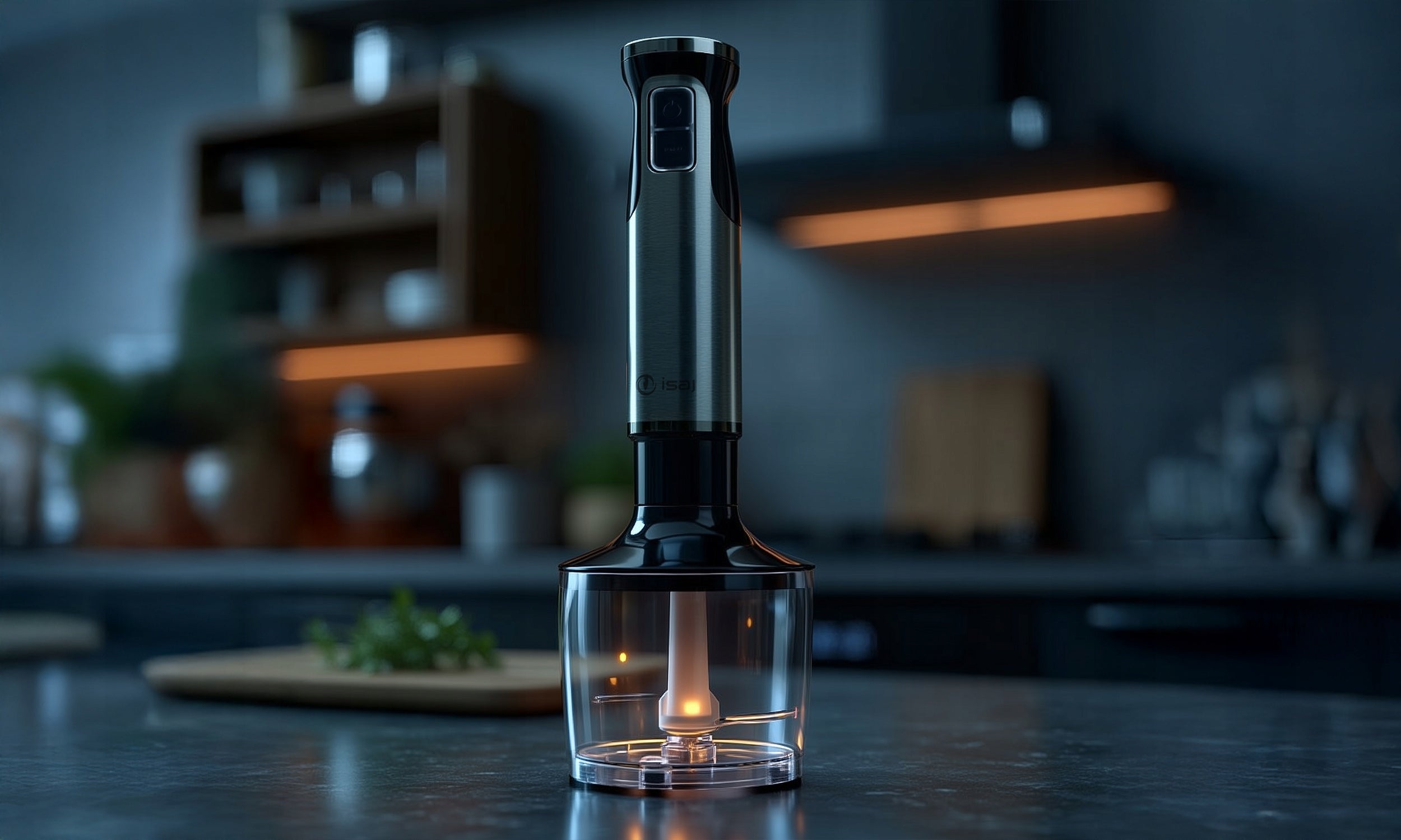 HAND BLENDER ISAJ BL1 MULTIFUNCTION MIXER TURBO 1400W TITANIUM BLADES Dominant color silver