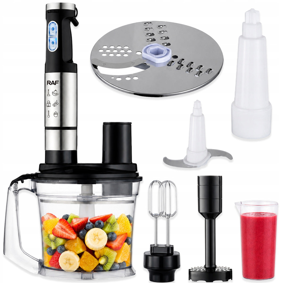 HAND BLENDER MULTIFUNCTION MIXER MALAKASER SET 5IN1 1400W STRONG Packaging status original