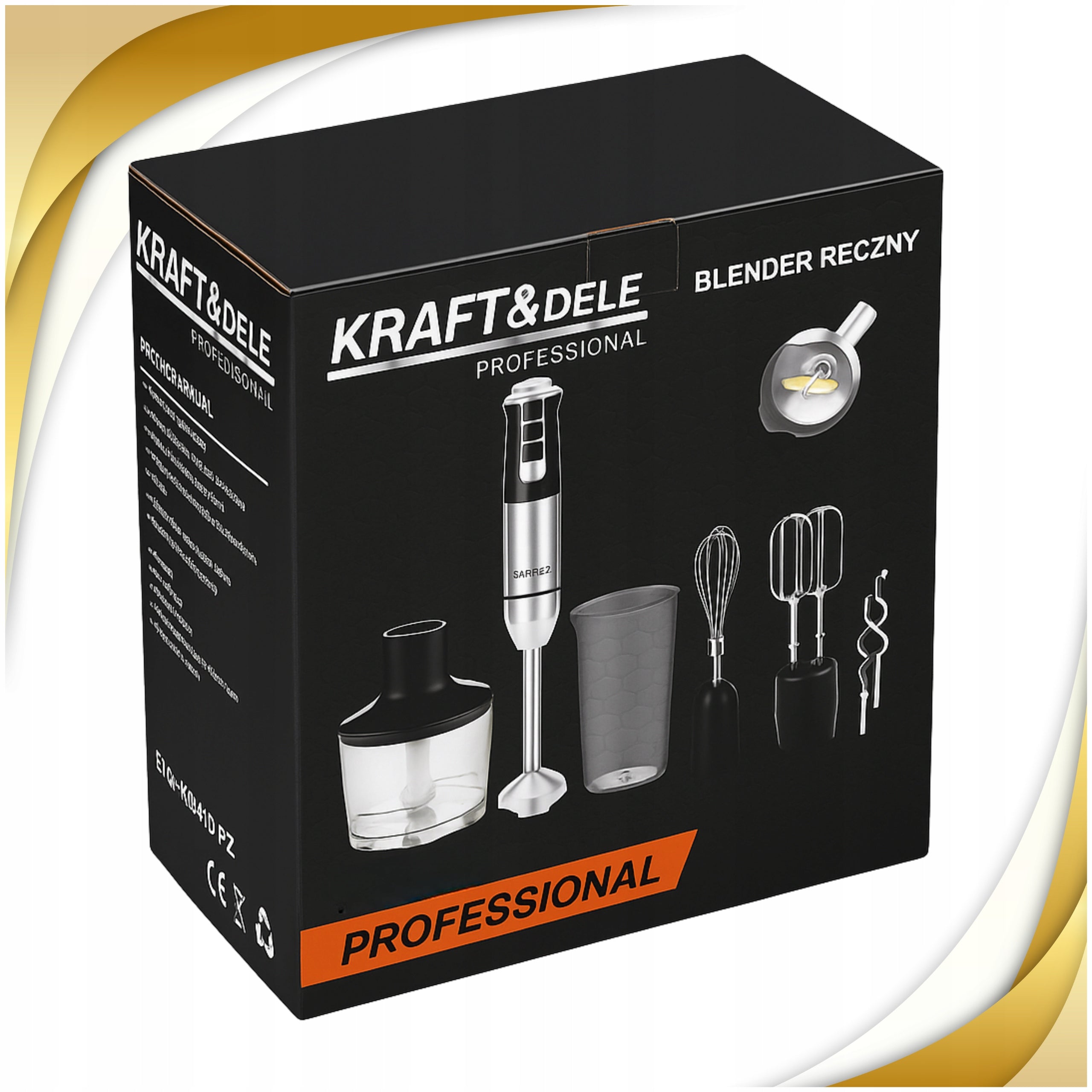 HAND BLENDER MULTIFUNCTION TURBO MODE 1500 IN ICE CRUSHER 7IN1 STRONG Dominant color silver/gray