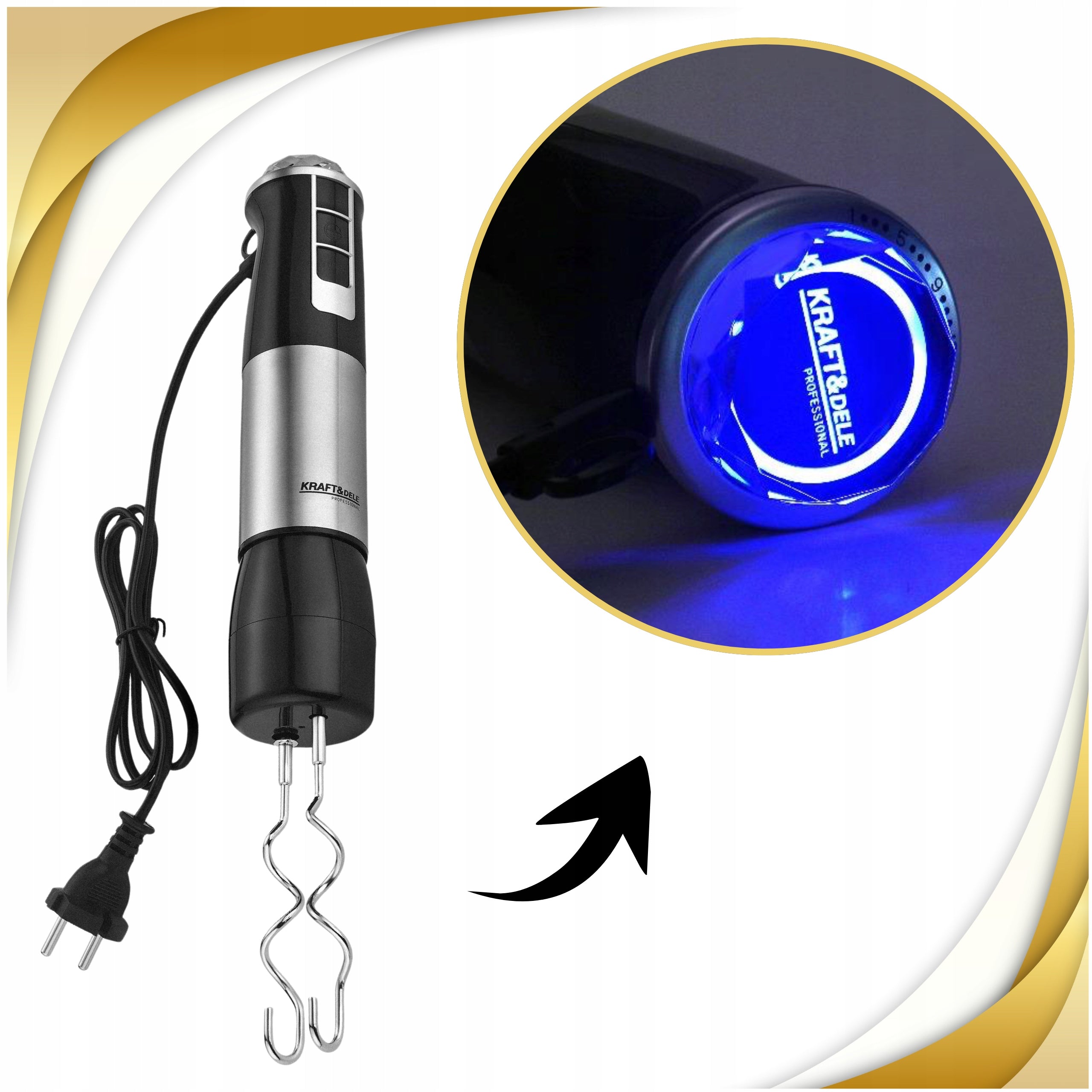 HAND BLENDER MULTIFUNCTION TURBO MODE 1500 IN ICE CRUSHER 7IN1 STRONG Rotational speed control yes