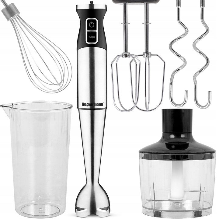 HAND BLENDER POWERFUL 1200W MULTIFUNCTIONAL MIXER SET TURBO PREMIUM 6IN1 Brand Adler Europe