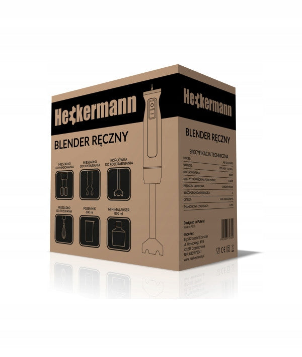 HAND BLENDER POWERFUL 1200W MULTIFUNCTIONAL MIXER SET TURBO PREMIUM 6IN1 Dominant color black
