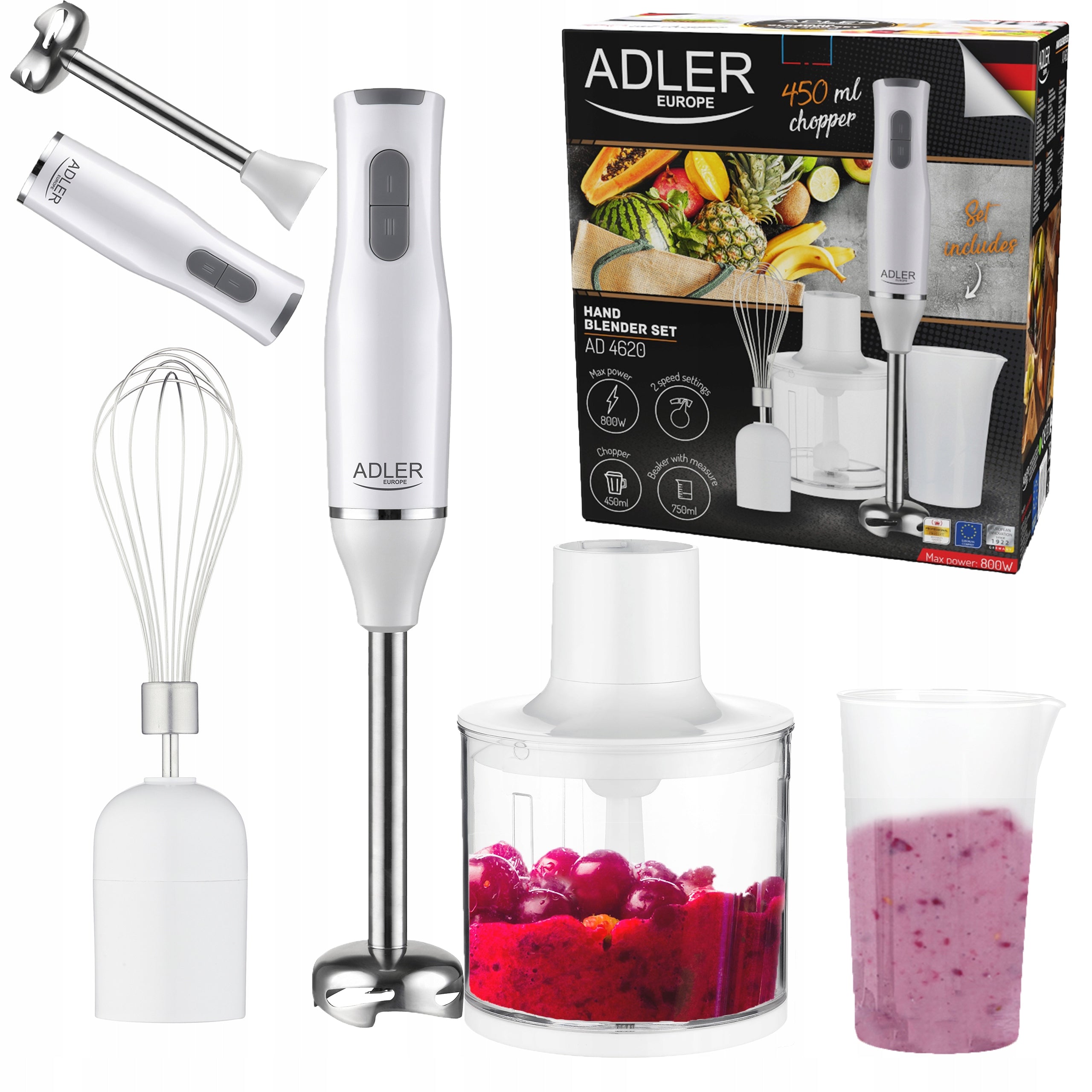 HAND BLENDER SET MIXER MALAKSER TURBO ROBOT